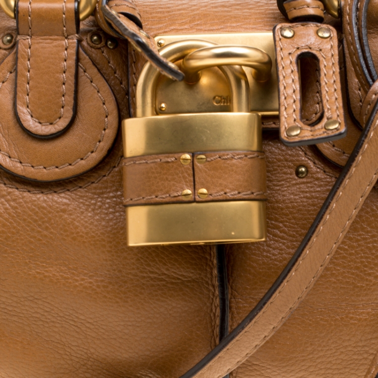 Pre Owned Chloe Brown Leather Paddington Shoulder Bag