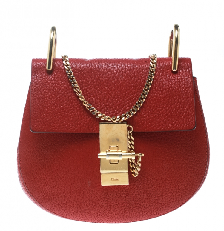 chloe red purse