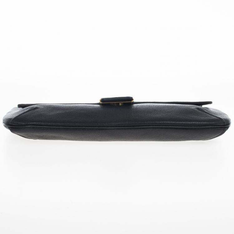 Pre Owned Chloe Black Amelia Leather Clutch