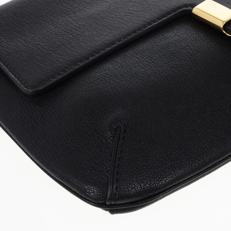 Pre Owned Chloe Black Amelia Leather Clutch