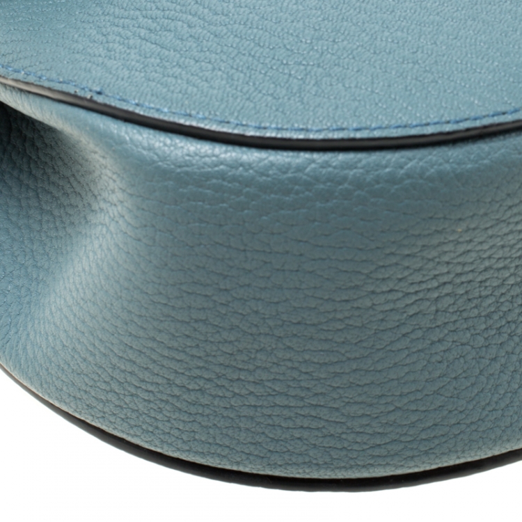 Pre Owned Chloe Blue Leather Medium Drew Shoulder Bag