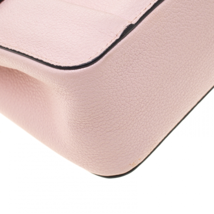 Pre Owned Chloe Pink Leather Small Elsie Chain Shoulder Bag