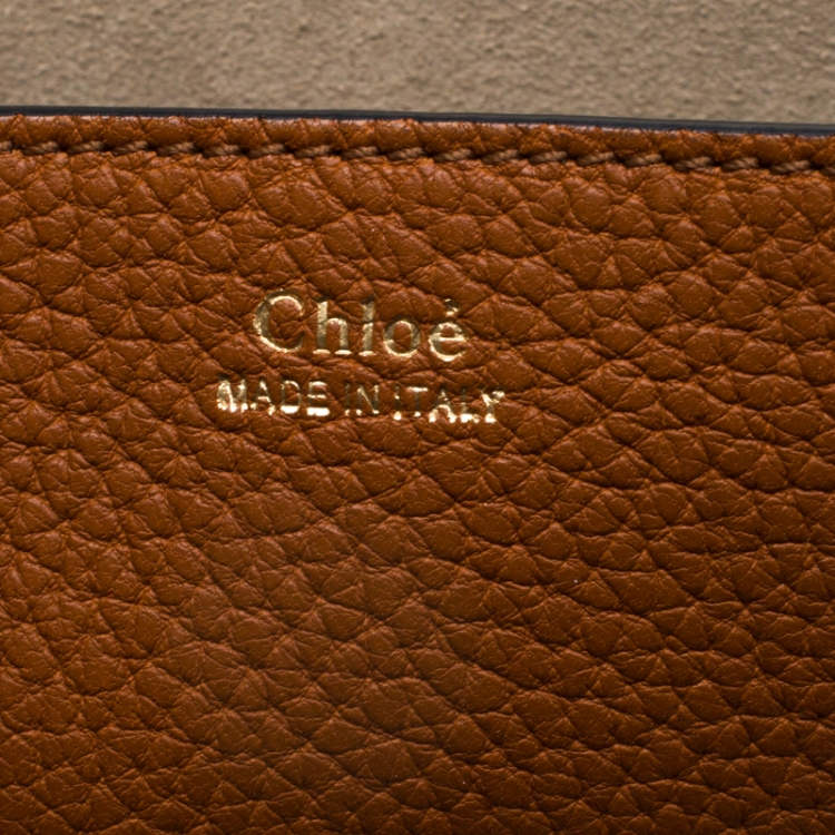 Pre Owned Chloe Caramel Leather Medium Drew Shoulder Bag