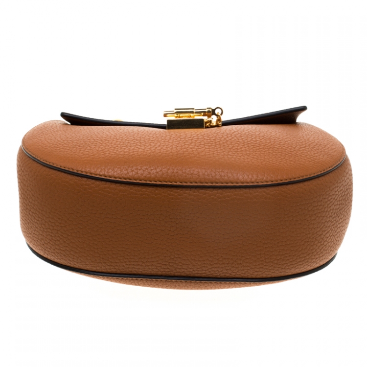 Pre Owned Chloe Caramel Leather Medium Drew Shoulder Bag