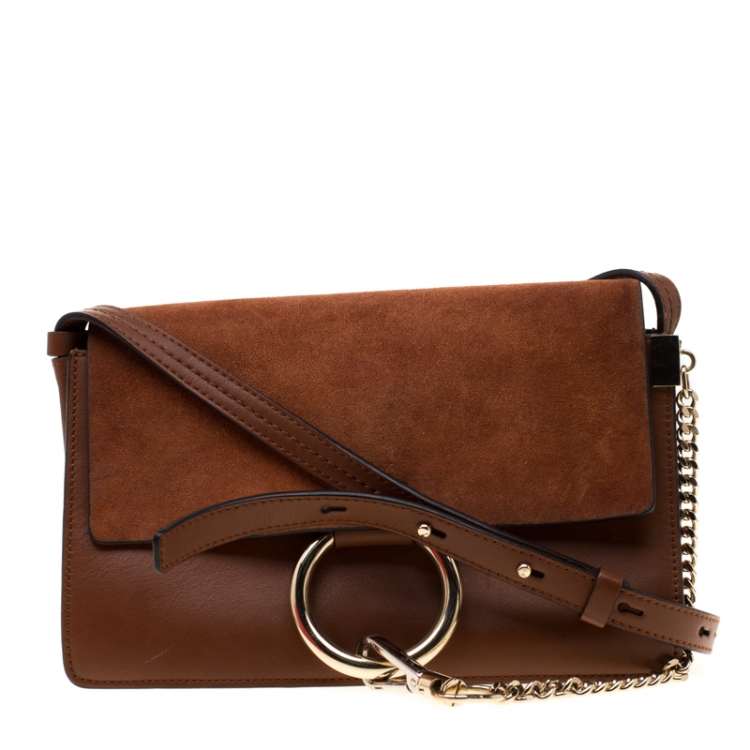 Chloe Brown Leather and Suede Small Faye Shoulder Bag Chloe | The Luxury  Closet