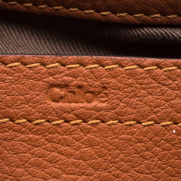 Pre Owned Chloe Brown Leather Mini Marcie Crossbody Bag
