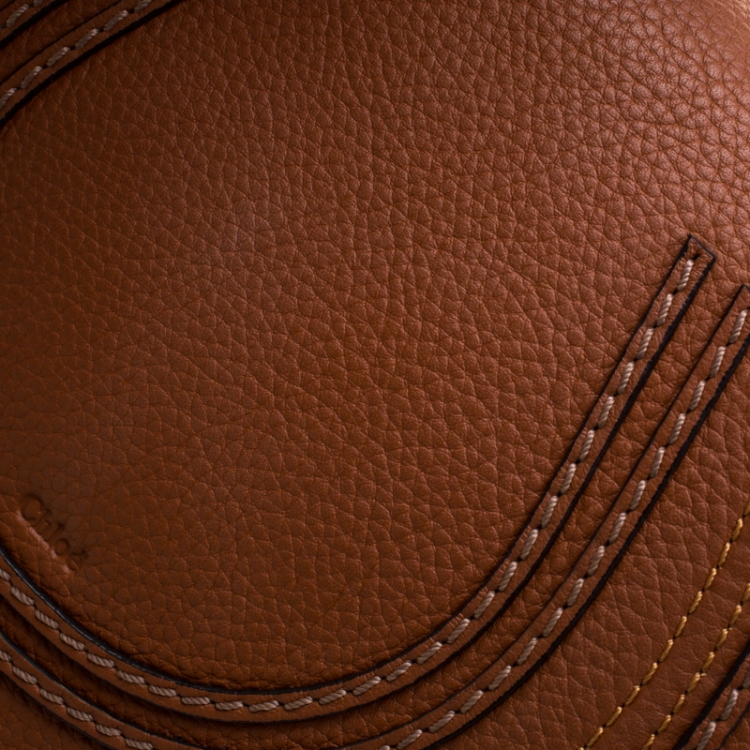 Pre Owned Chloe Brown Leather Mini Marcie Crossbody Bag