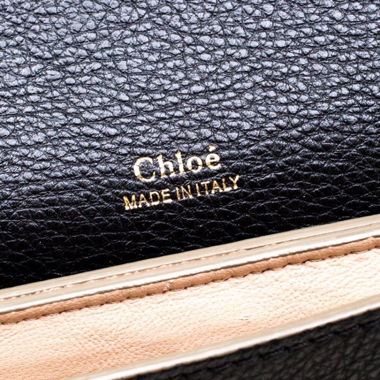 Pre Owned Chloe Tri Color Leather Medium Clare Shoulder Bag