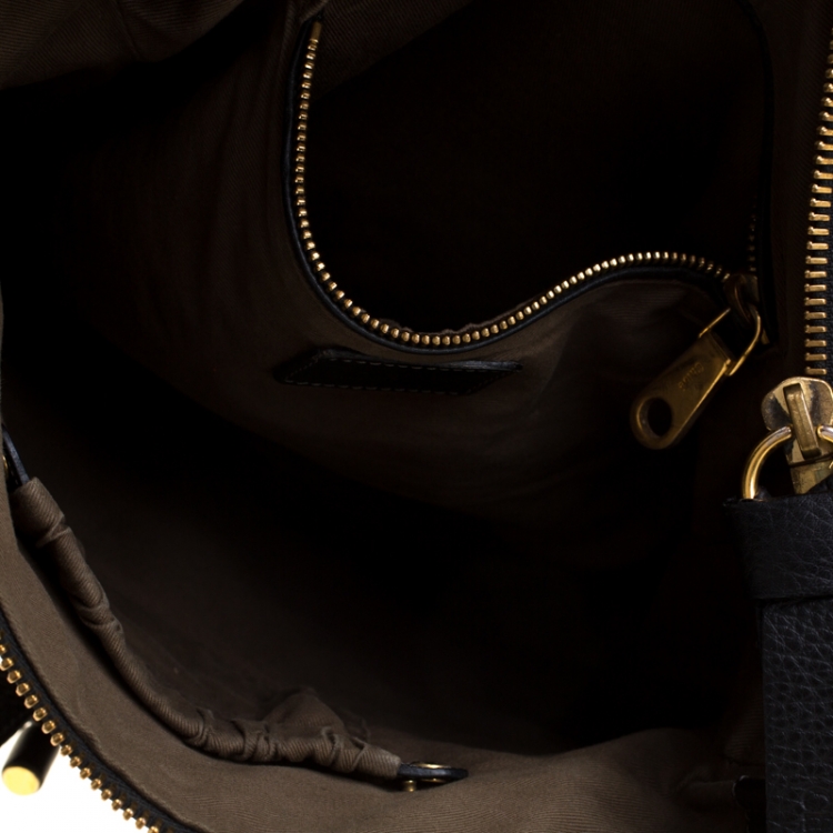 Pre Owned Chloe Black Leather Small Marcie Satchel 