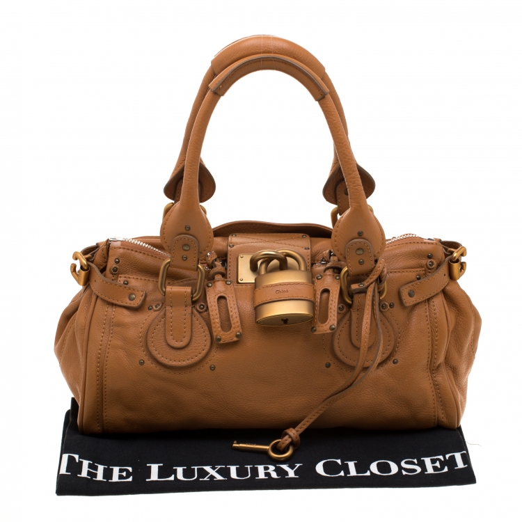 Pre Owned Chloe Brown Leather Medium Paddington Satchel