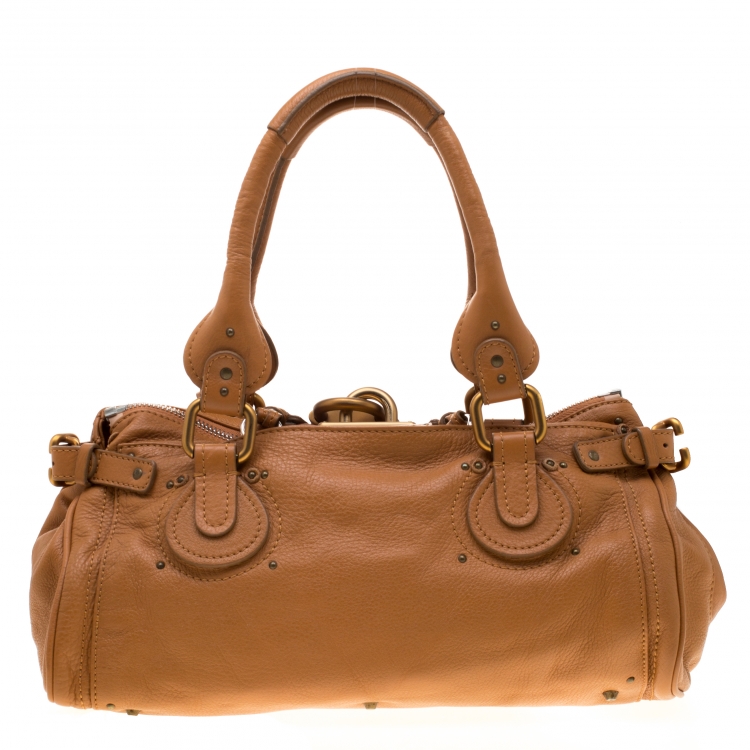 Pre Owned Chloe Brown Leather Medium Paddington Satchel