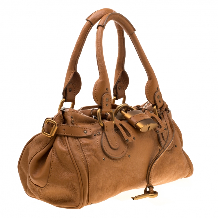 Pre Owned Chloe Brown Leather Medium Paddington Satchel