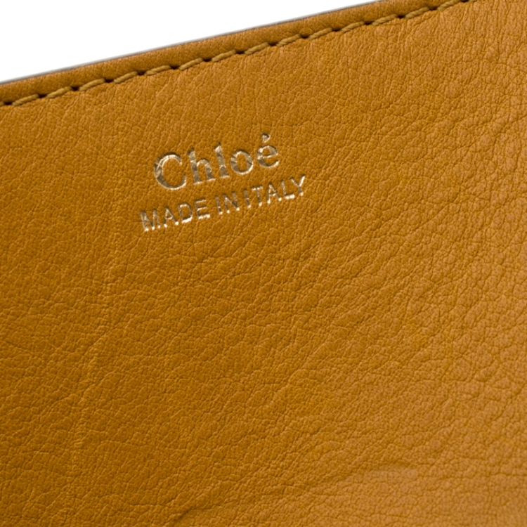 Pre Owned Chloe Mustard Leather Medium Drew Shoulder Bag