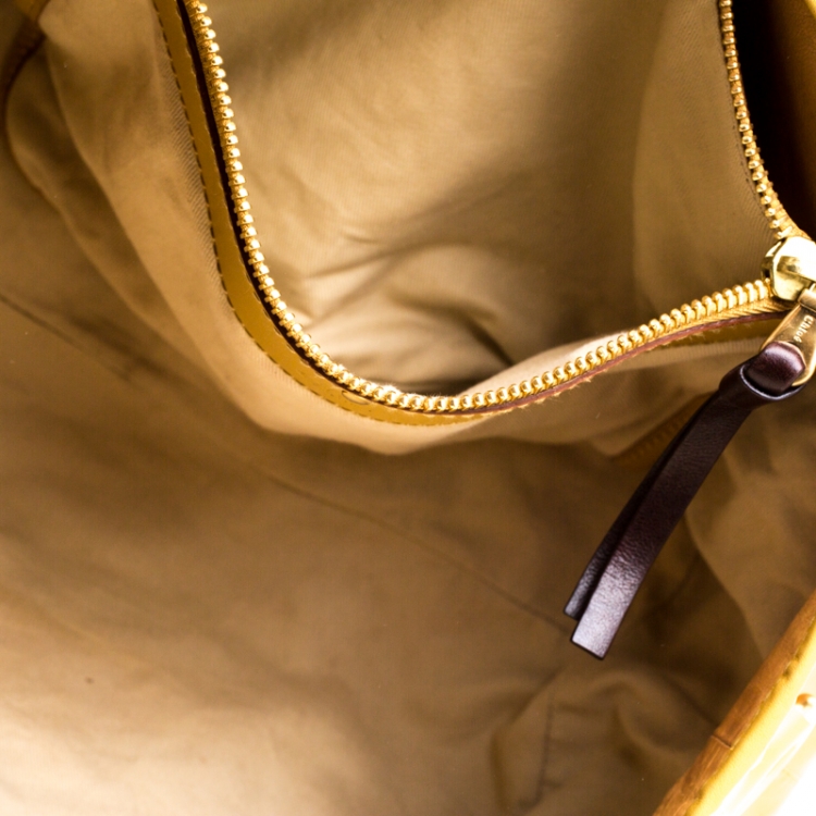 Pre Owned Chloe Mustard/Beige Leather Kerala Equipped Satchel