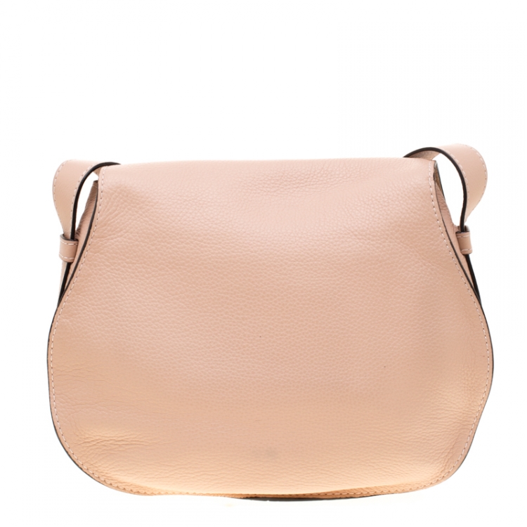 Pre Owned Chloe Blush Pink Leather Medium Marcie Crossbody Bag