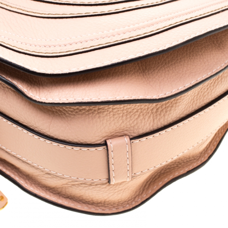 Pre Owned Chloe Blush Pink Leather Medium Marcie Crossbody Bag