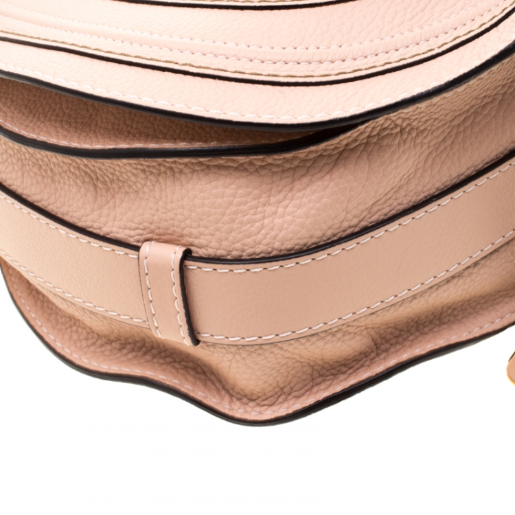 Pre Owned Chloe Blush Pink Leather Medium Marcie Crossbody Bag