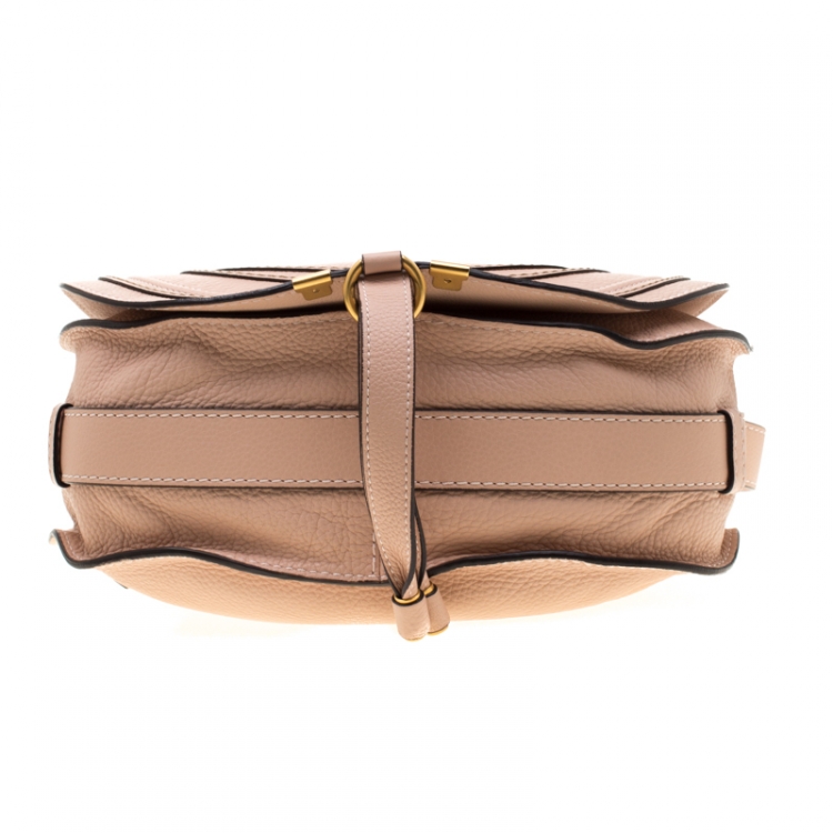 Pre Owned Chloe Blush Pink Leather Medium Marcie Crossbody Bag