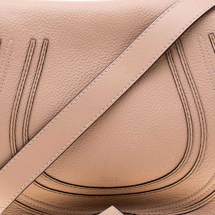 Pre Owned Chloe Blush Pink Leather Medium Marcie Crossbody Bag