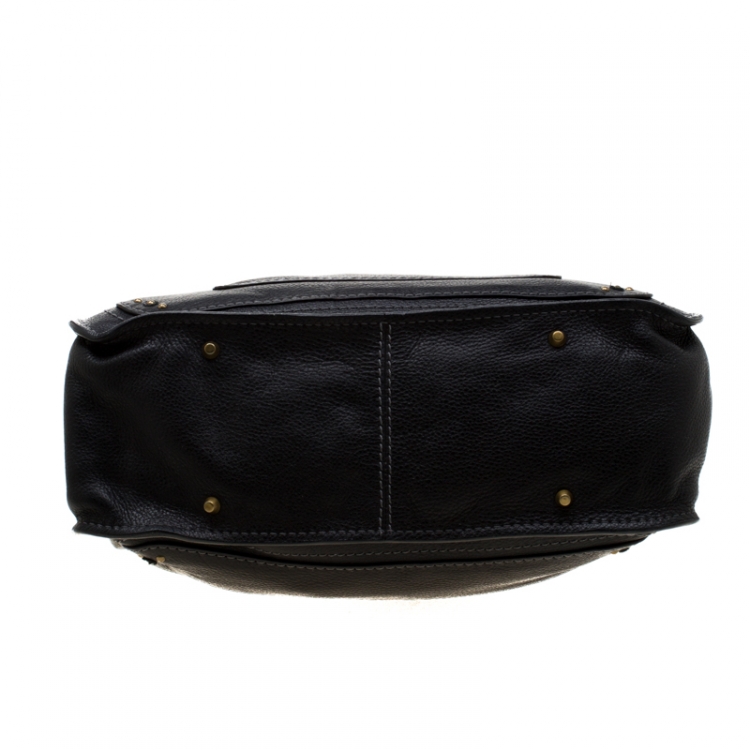 Pre Owned Chloe Black Leather Paddington Tote