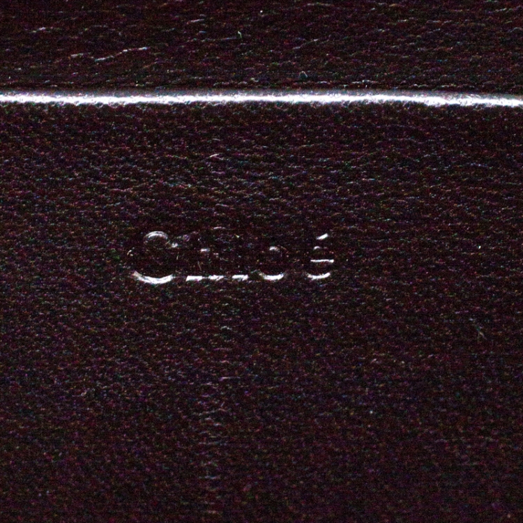 Pre Owned Chloe Black Leather Small Nile Minaudière Crossbody Bag