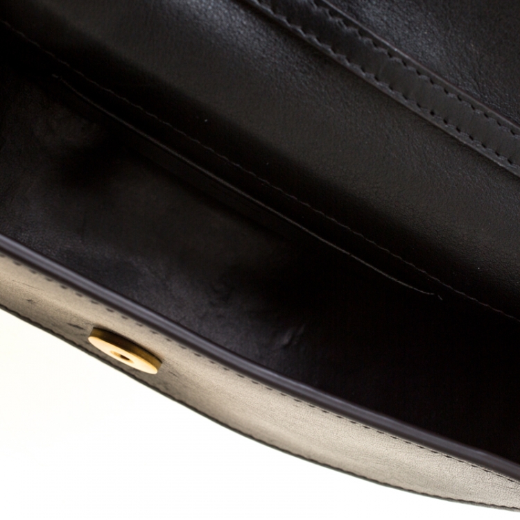 Pre Owned Chloe Black Leather Small Nile Minaudière Crossbody Bag