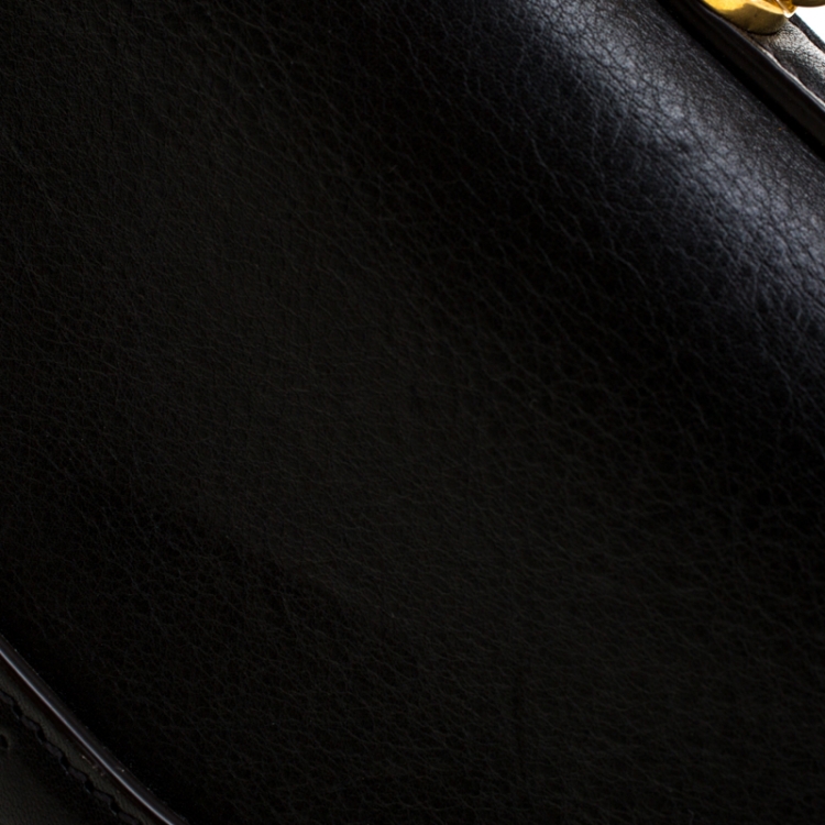Pre Owned Chloe Black Leather Small Nile Minaudière Crossbody Bag