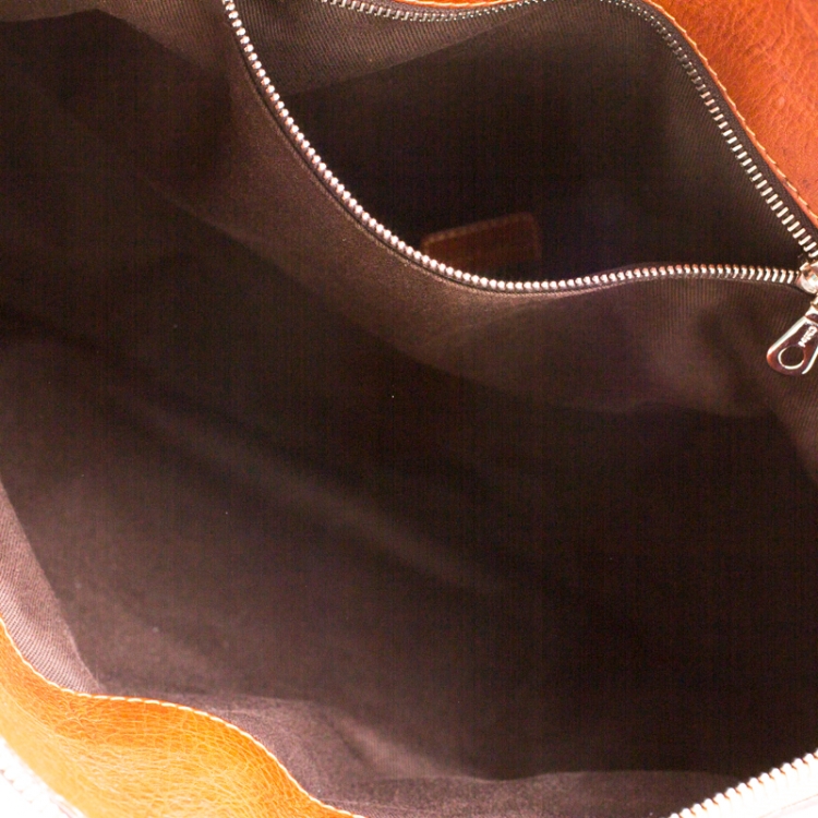 Pre Owned Chloe Brown Leather Edith Shopper Tote