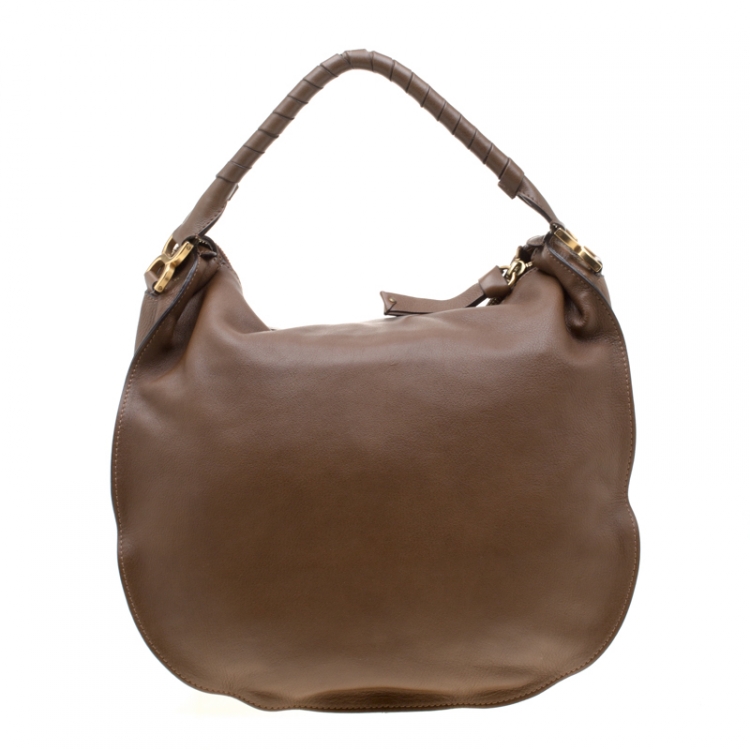 Pre Owned Chloe Brown Leather Large Marcie Satchel