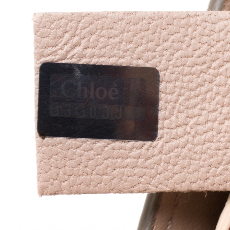 Pre Owned Chloe Black/Beige Leather Small Clare Shoulder Bag
