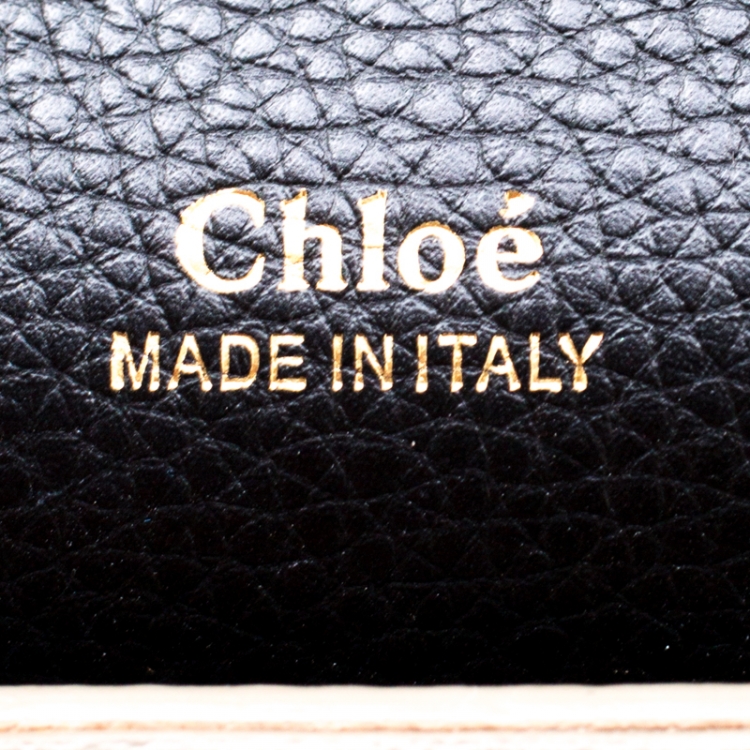 Pre Owned Chloe Black/Beige Leather Small Clare Shoulder Bag