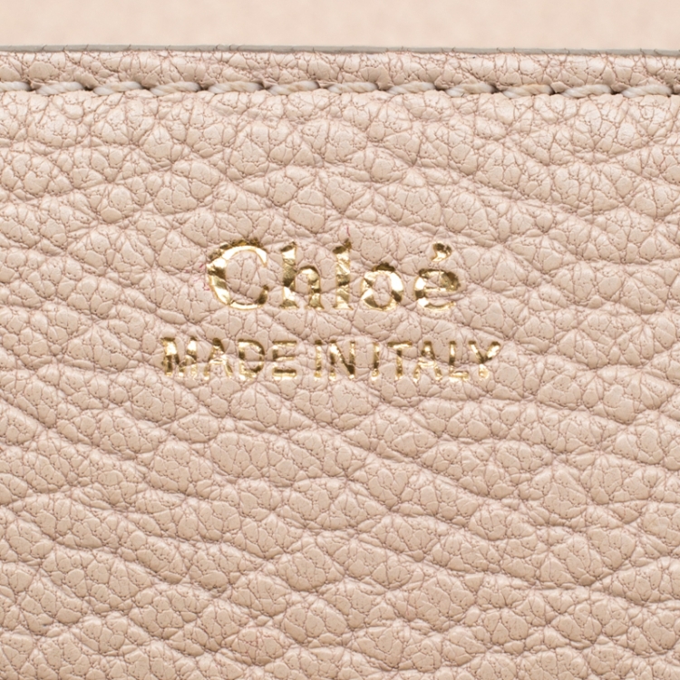 Pre Owned Chloe Cream Leather Small Drew Shoulder Bag