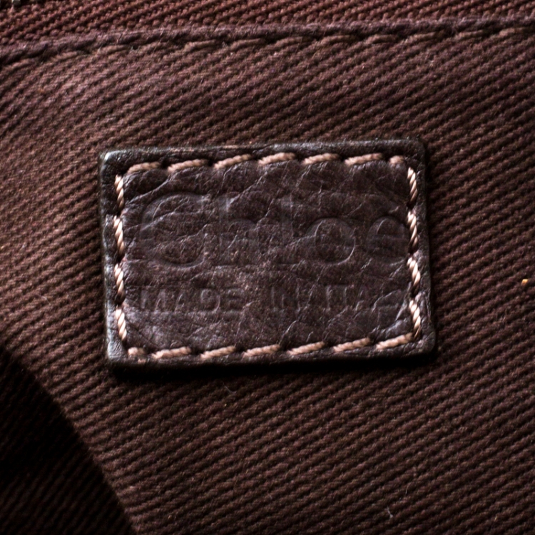 Pre Owned Chloe Dark Brown Leather Mini Paddington Satchel