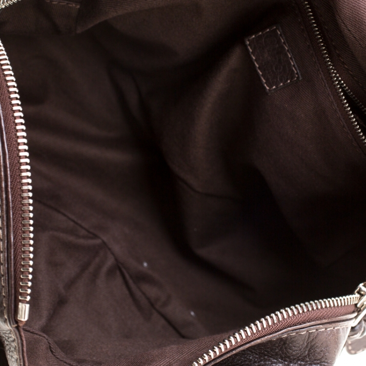 Pre Owned Chloe Dark Brown Leather Mini Paddington Satchel