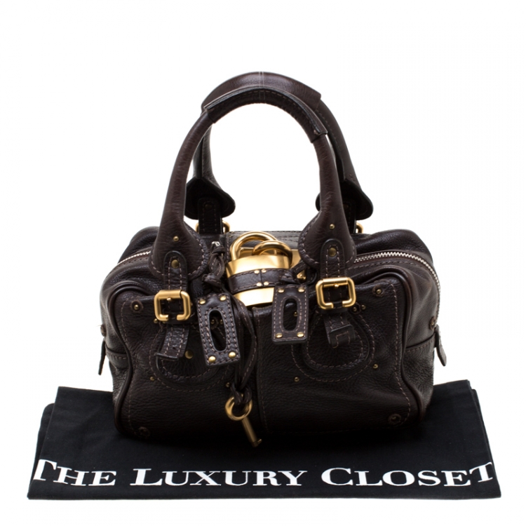 Pre Owned Chloe Dark Brown Leather Mini Paddington Satchel
