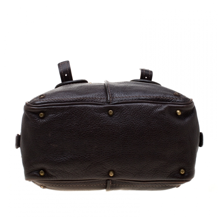 Pre Owned Chloe Dark Brown Leather Mini Paddington Satchel