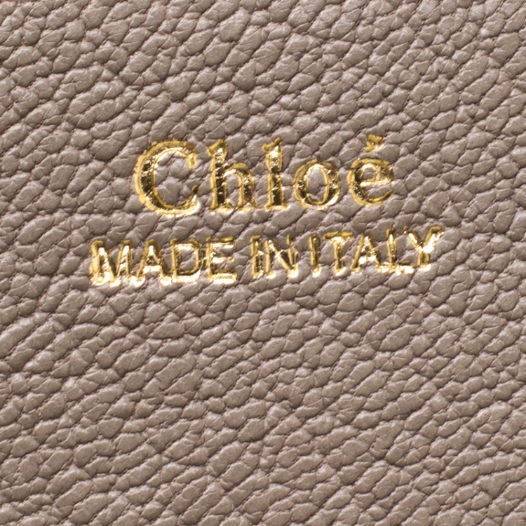 Pre Owned Chloe Grey Leather Small Drew Shoulder Bag