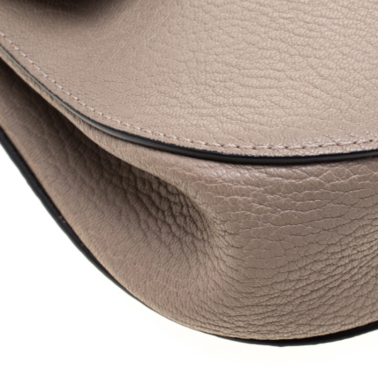 Pre Owned Chloe Grey Leather Small Drew Shoulder Bag
