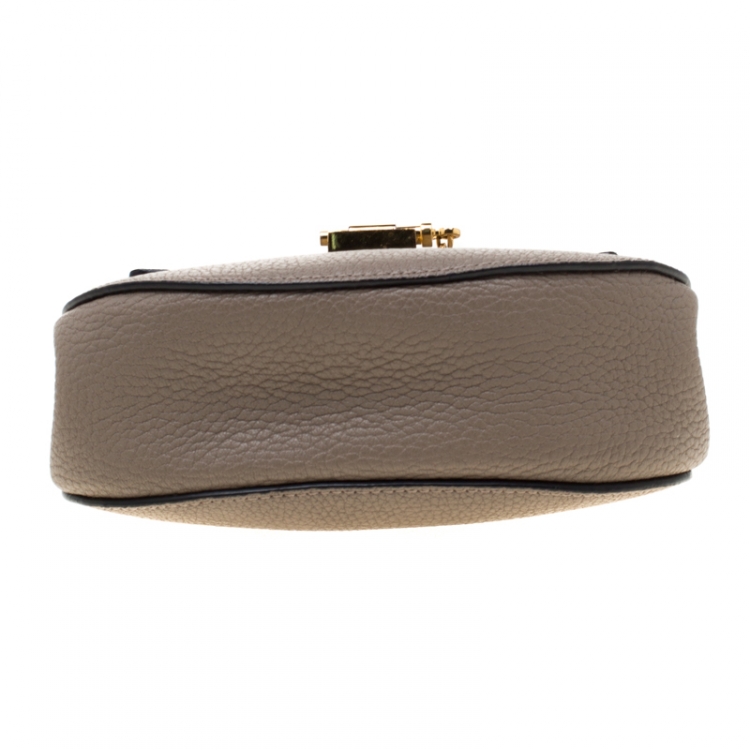 Pre Owned Chloe Grey Leather Small Drew Shoulder Bag
