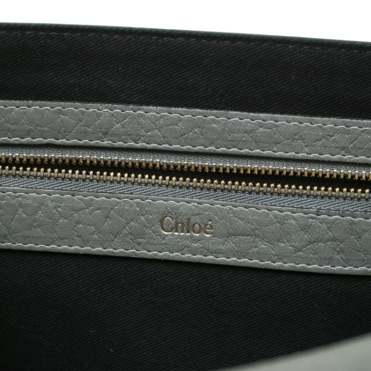 Pre Owned Chloe Grey Leather Medium Sally Shoulder Bag