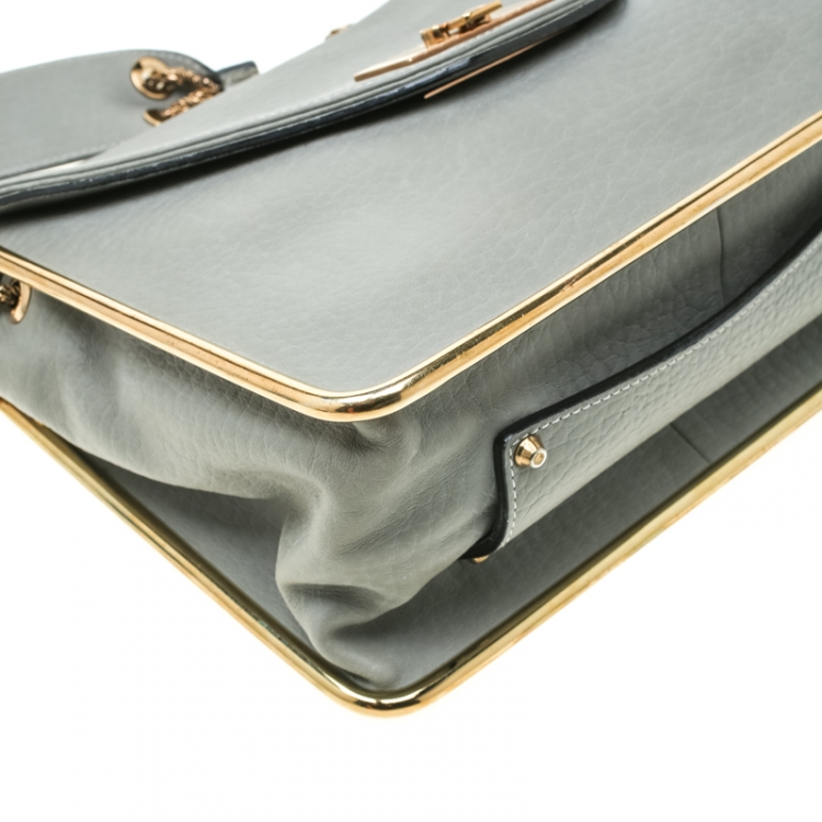 Pre Owned Chloe Grey Leather Medium Sally Shoulder Bag