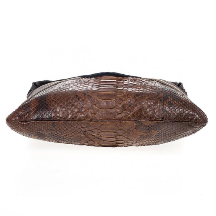 Pre Owned Chloe Python and Leather Envelope Clutch