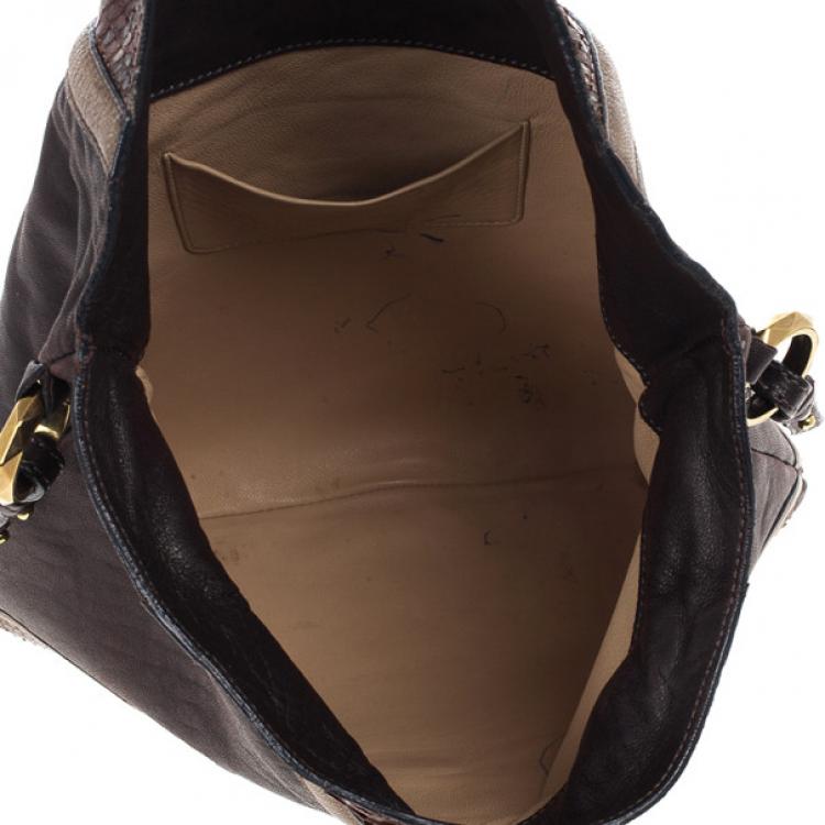 Pre Owned Chloe Python and Leather Envelope Clutch