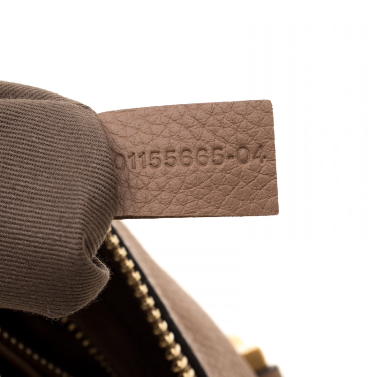 Pre Owned Chloe Beige Leather Medium Marcie Satchel