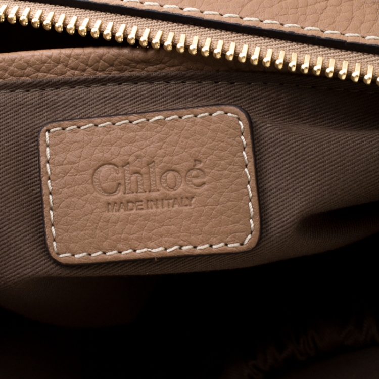 Pre Owned Chloe Beige Leather Medium Marcie Satchel