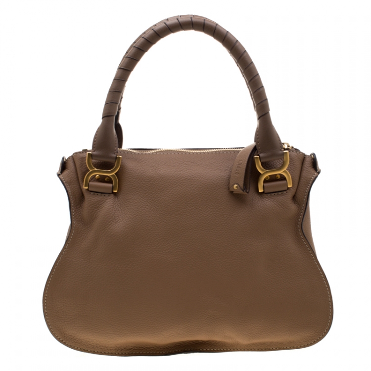 Pre Owned Chloe Beige Leather Medium Marcie Satchel