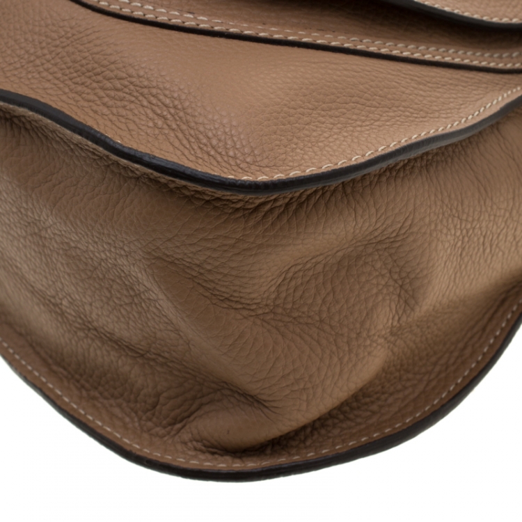 Pre Owned Chloe Beige Leather Medium Marcie Satchel
