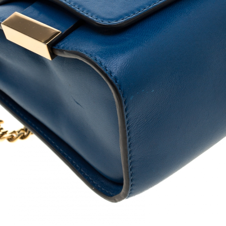 Pre Owned Chloe Blue Leather Crossbody Bag