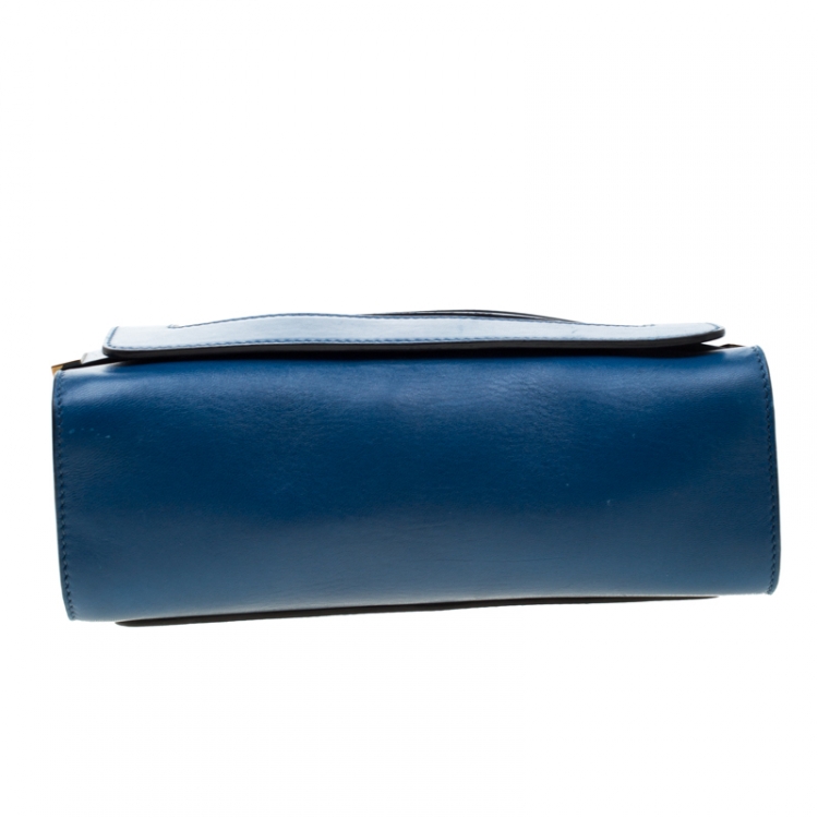 Pre Owned Chloe Blue Leather Crossbody Bag