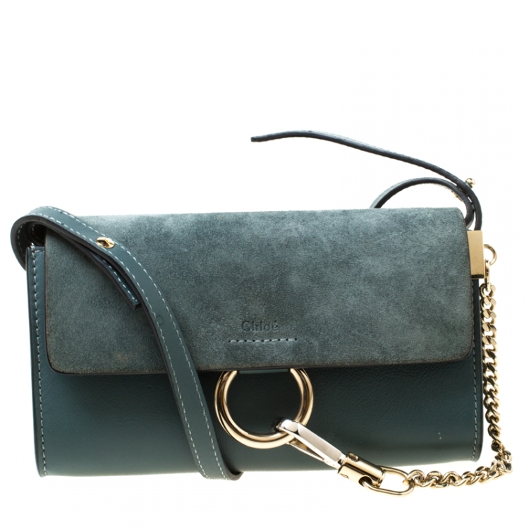 chloe blue suede bag